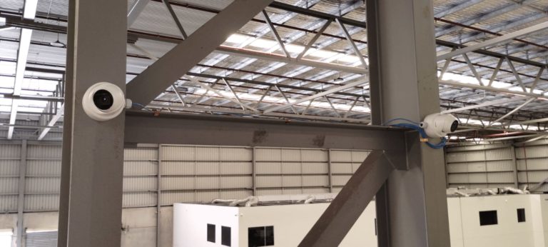 Interior of an Aspley warehouse fitted with a new CCTV and alarm system