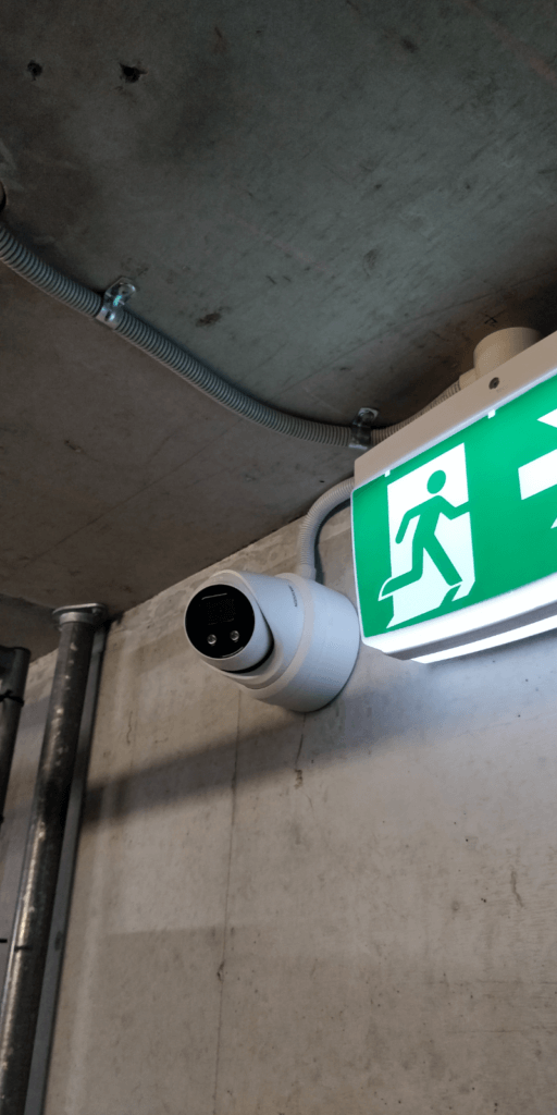 CCTV camera installed in a Brisbane City high-rise apartment car park