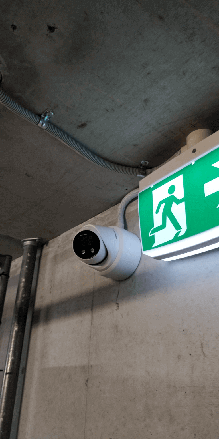 CCTV camera installed in a Brisbane City high-rise apartment car park