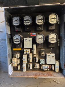 Older switchboard with non compliant meters
