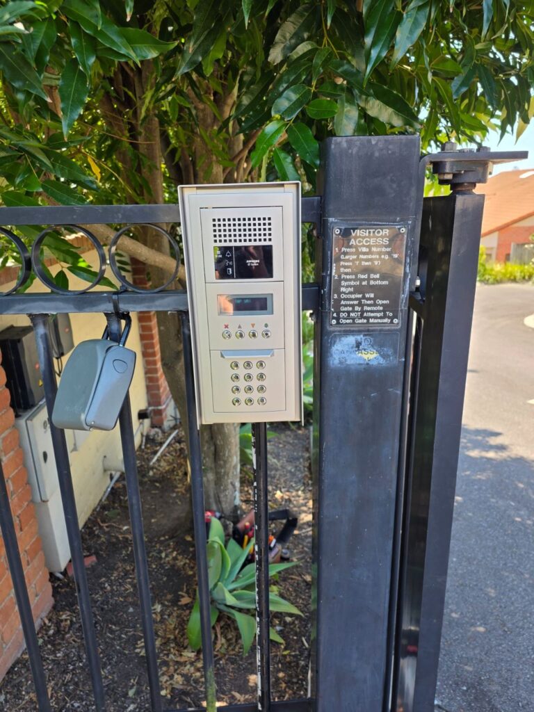 New intercom entry panel installed at an Aspley unit complex by Fully Wired