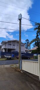 Replacement property pole and overhead electrical connection meeting Energex requirements